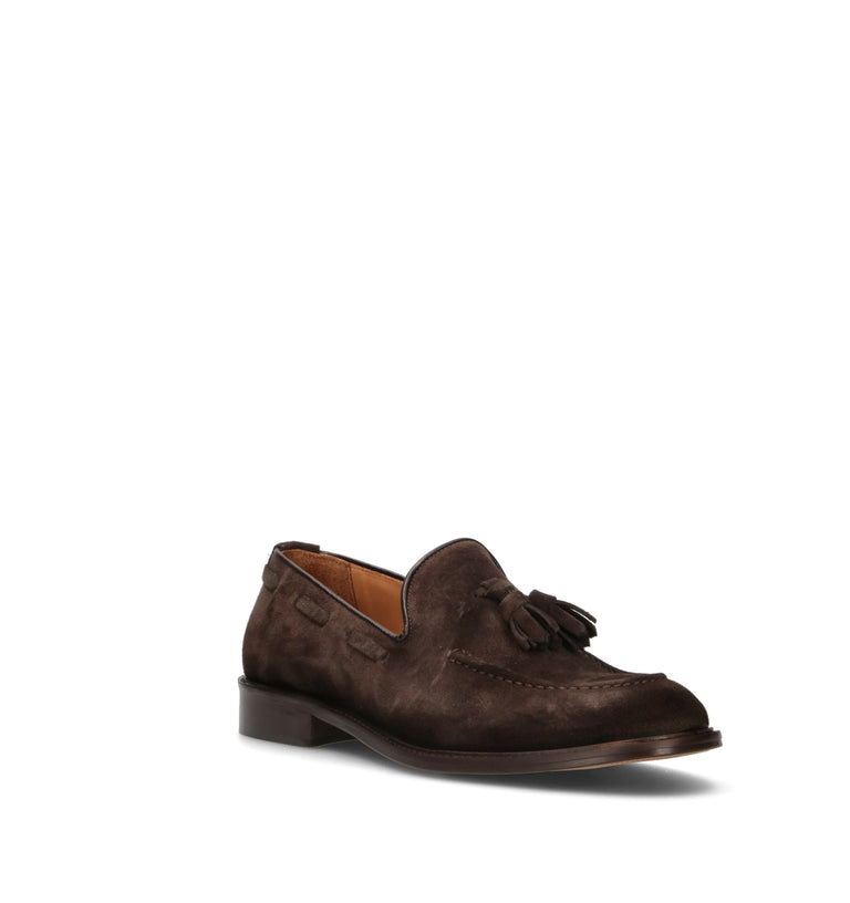 LORENZO TERRA Mocassino uomo testa di moro in suede