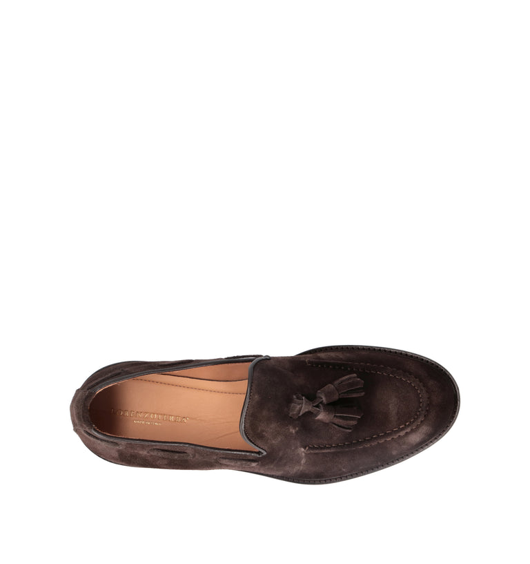 LORENZO TERRA Mocassino uomo testa di moro in suede