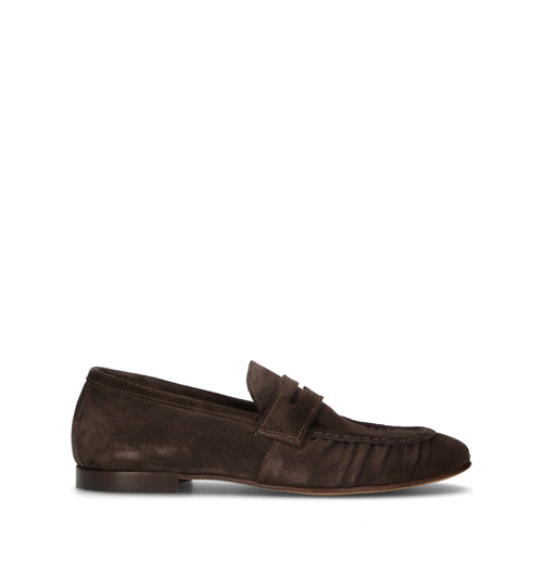 LORENZO TERRA Mocassino uomo testa di moro in suede