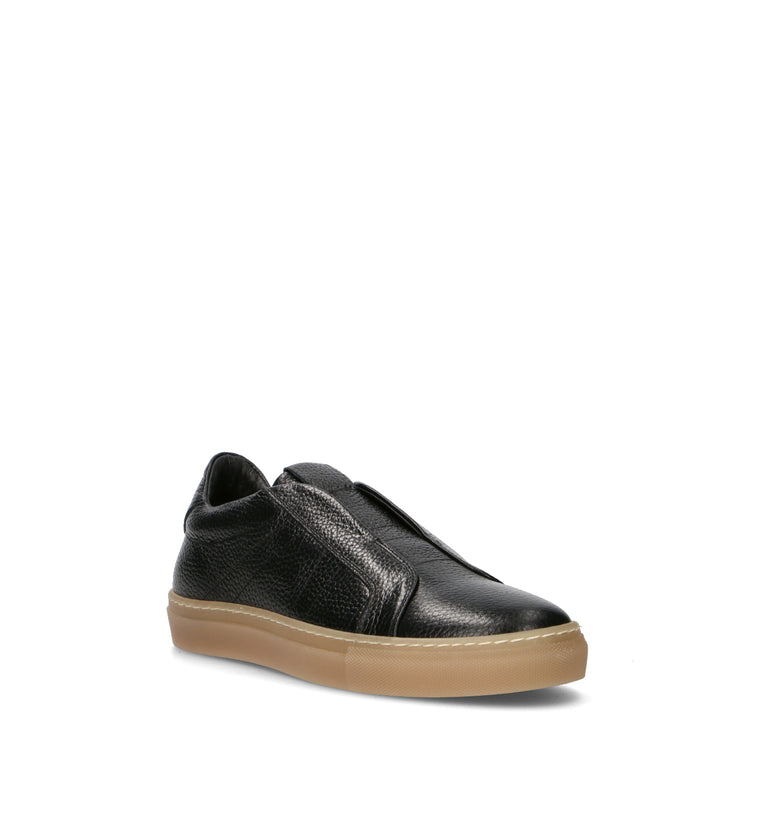 LORENZO TERRA Sneaker uomo nera in pelle