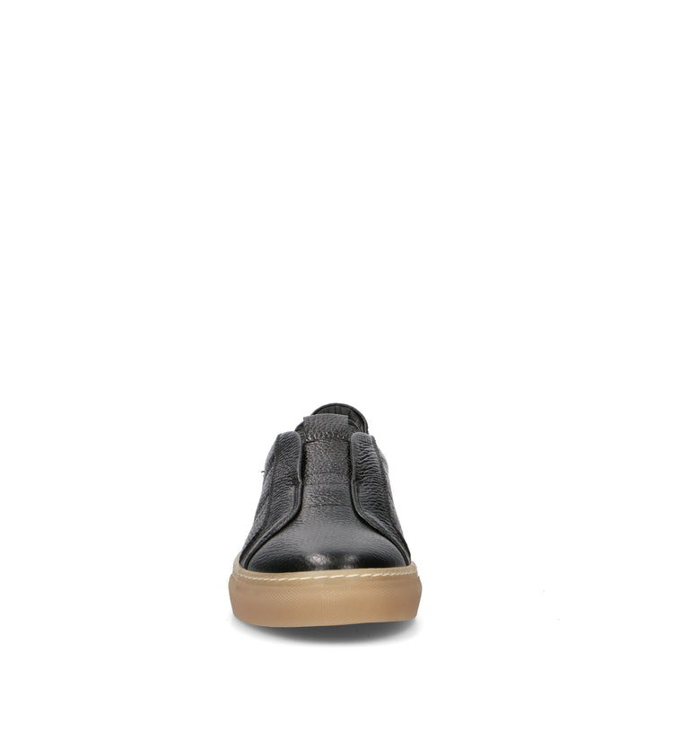 LORENZO TERRA Sneaker uomo nera in pelle
