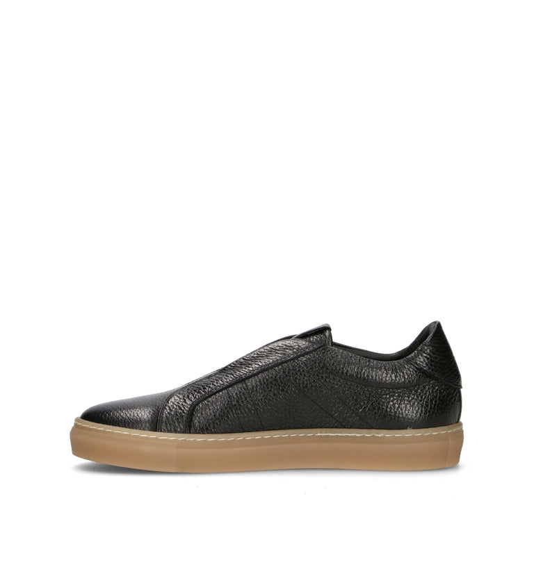 LORENZO TERRA Sneaker uomo nera in pelle