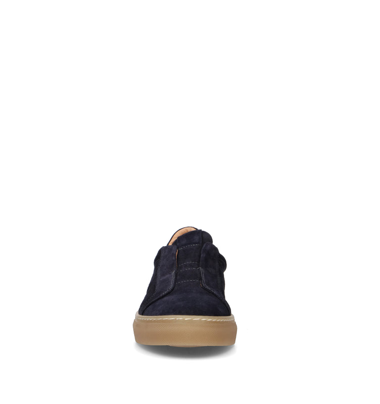 LORENZO TERRA Sneaker uomo blu in suede