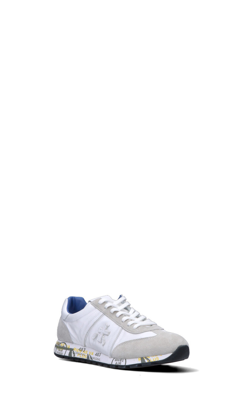 PREMIATA Sneaker uomo bianca/blu in suede
