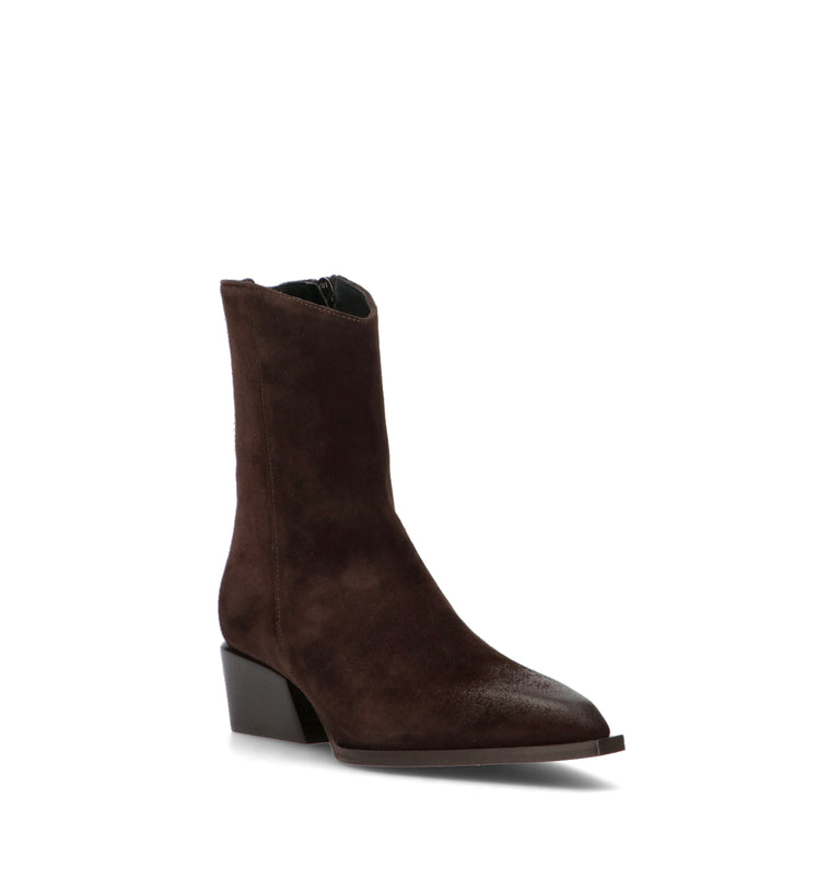 POEVE Tronchetto donna testa di moro in suede
