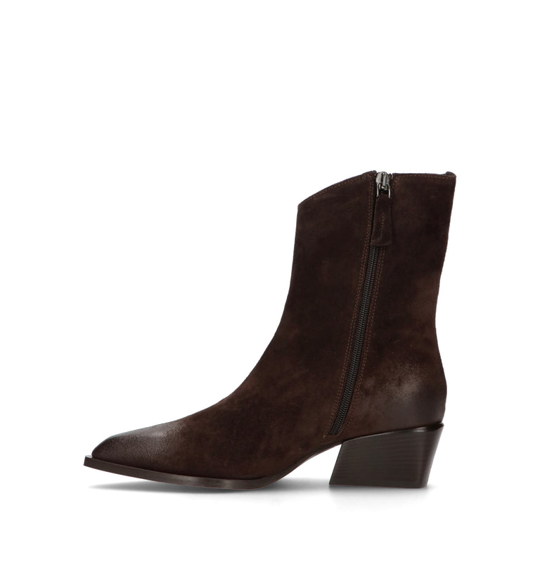 POEVE Tronchetto donna testa di moro in suede