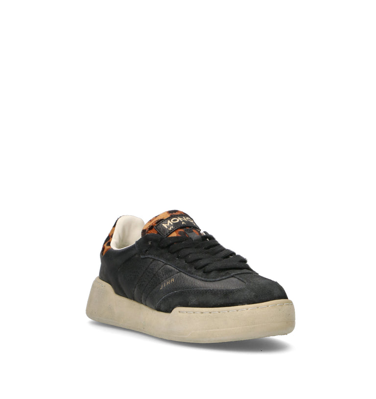 MONOWAY Sneaker donna nera in pelle