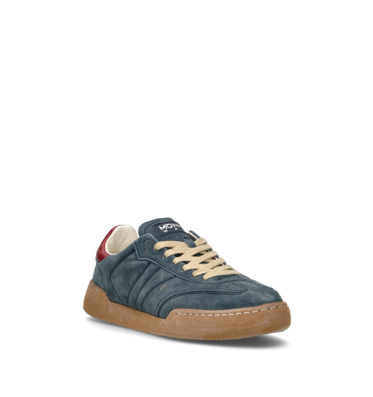 MONOWAY Sneaker uomo blu in suede