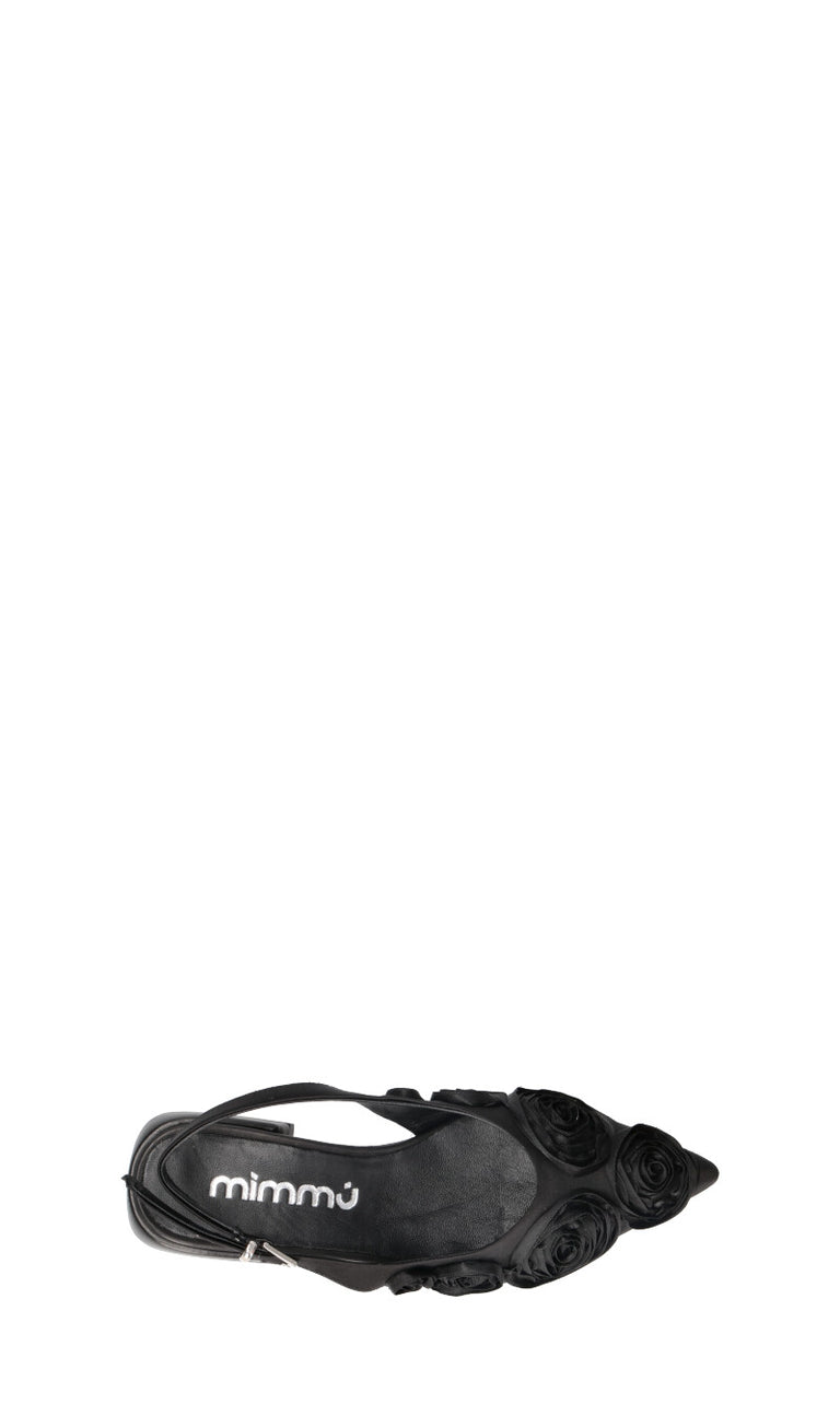 MIMMU' Slingback donna nera in materiale sintetico. Un tocco di eleganza romantica per ogni look: la