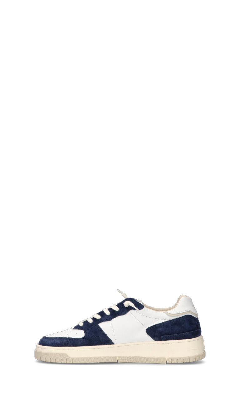 D.A.T.E. TORNEO COLORED Sneaker uomo bianca/blu in pelle