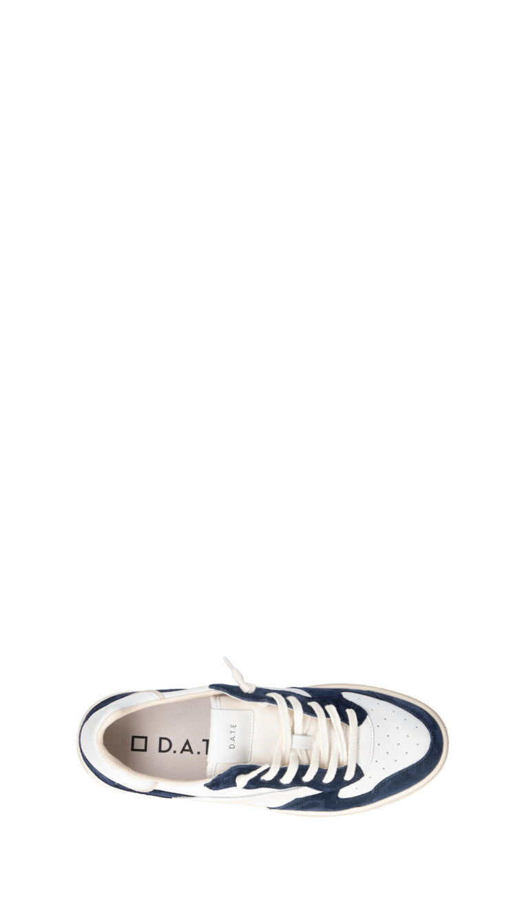 D.A.T.E. TORNEO COLORED Sneaker uomo bianca/blu in pelle