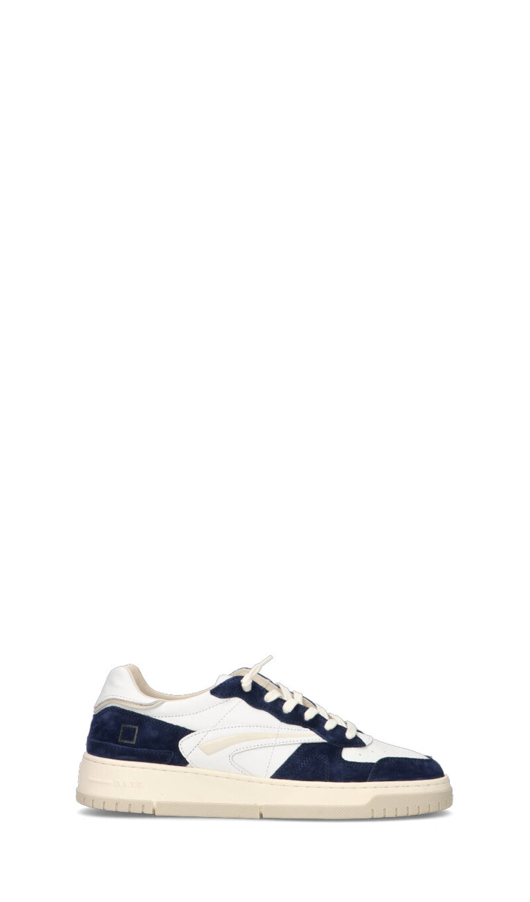 D.A.T.E. TORNEO COLORED Sneaker uomo bianca/blu in pelle