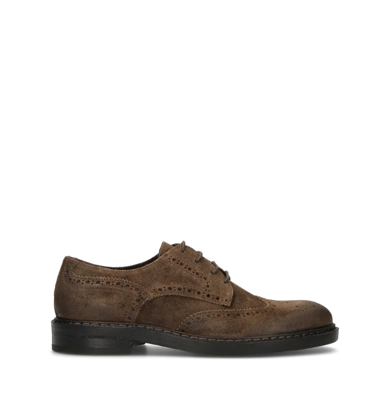 HUNDRED 100 Stringata uomo militare in suede