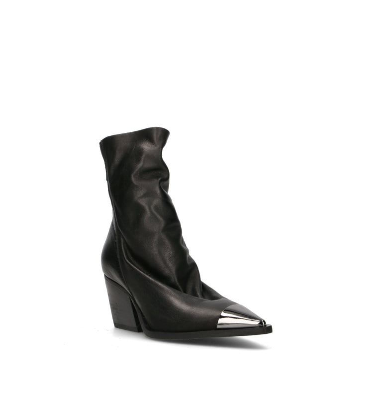 MIMMU' Tronchetto donna nero in pelle