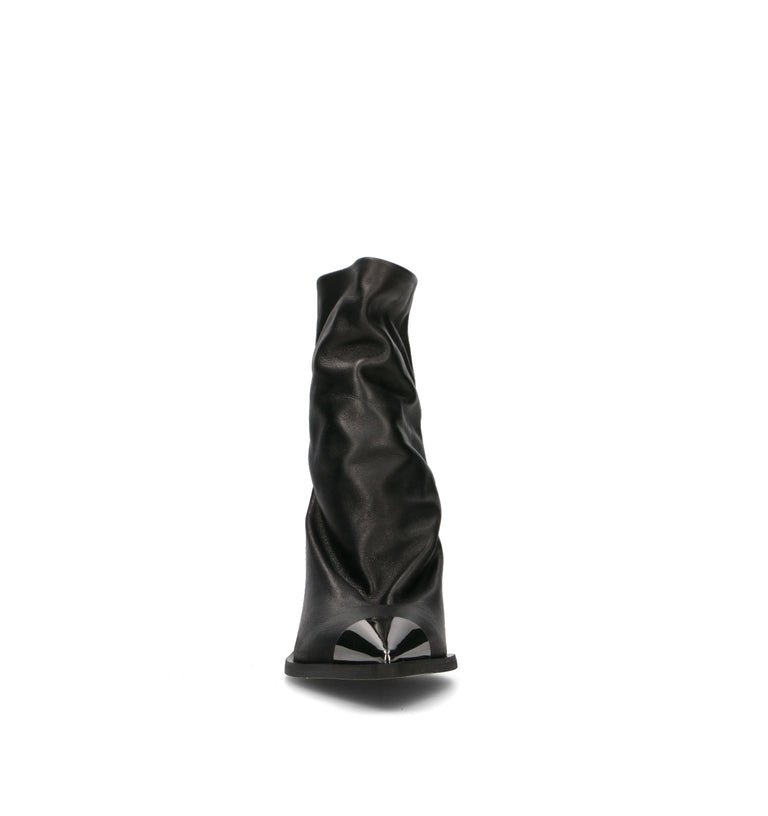 MIMMU' Tronchetto donna nero in pelle