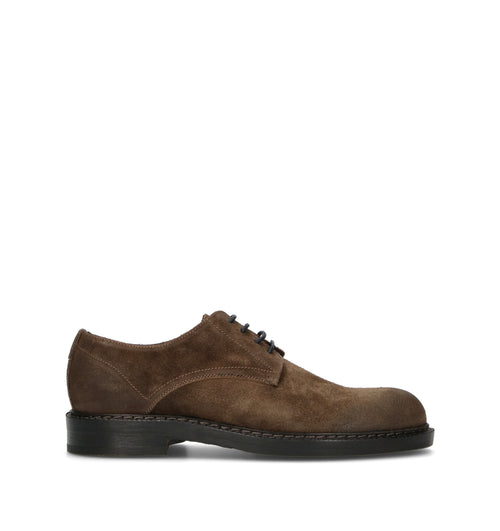 HUNDRED 100 Stringata uomo militare in suede