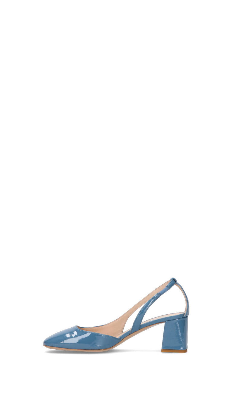 GIANMARCO F Decollete donna blu in pelle