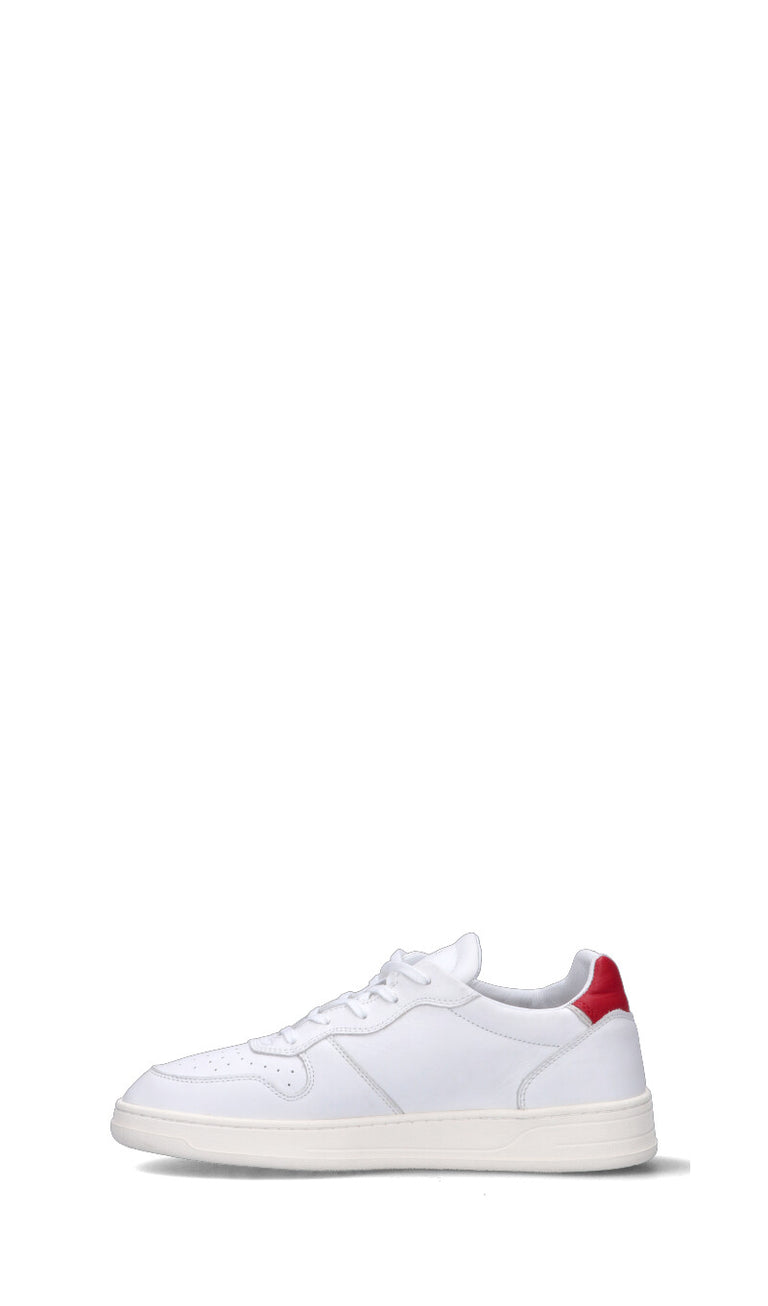 D.A.T.E. - COURT Sneaker uomo bianca/rossa in pelle
