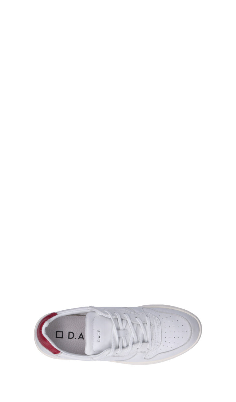 D.A.T.E. - COURT Sneaker uomo bianca/rossa in pelle