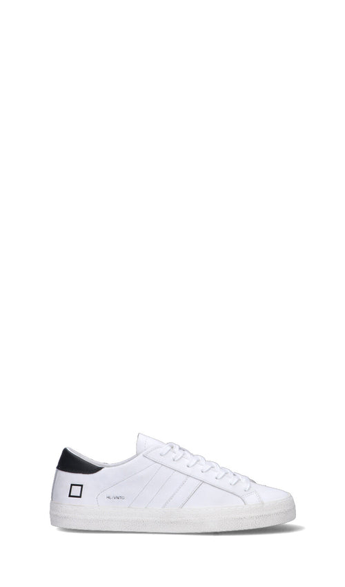 D.A.T.E. - HILL LOW VINTAGE CALF Sneaker uomo bianca/nera in pelle