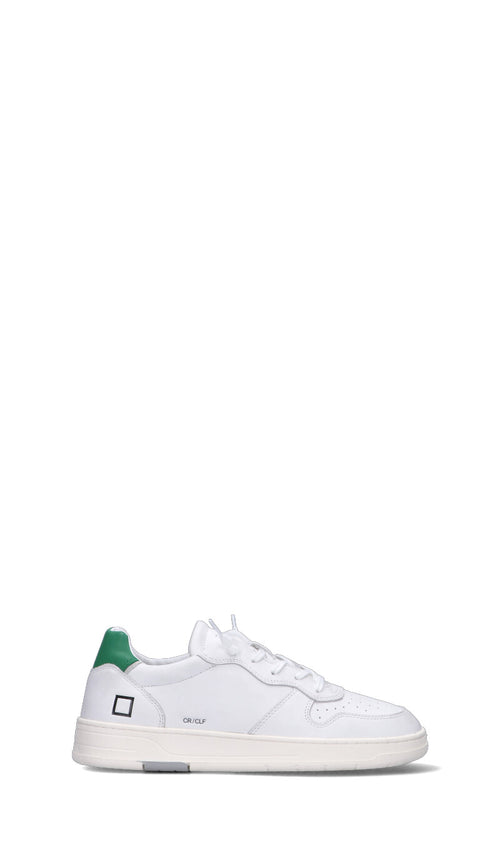 D.A.T.E. COURT CALF Sneaker umo bianca/verde in pelle