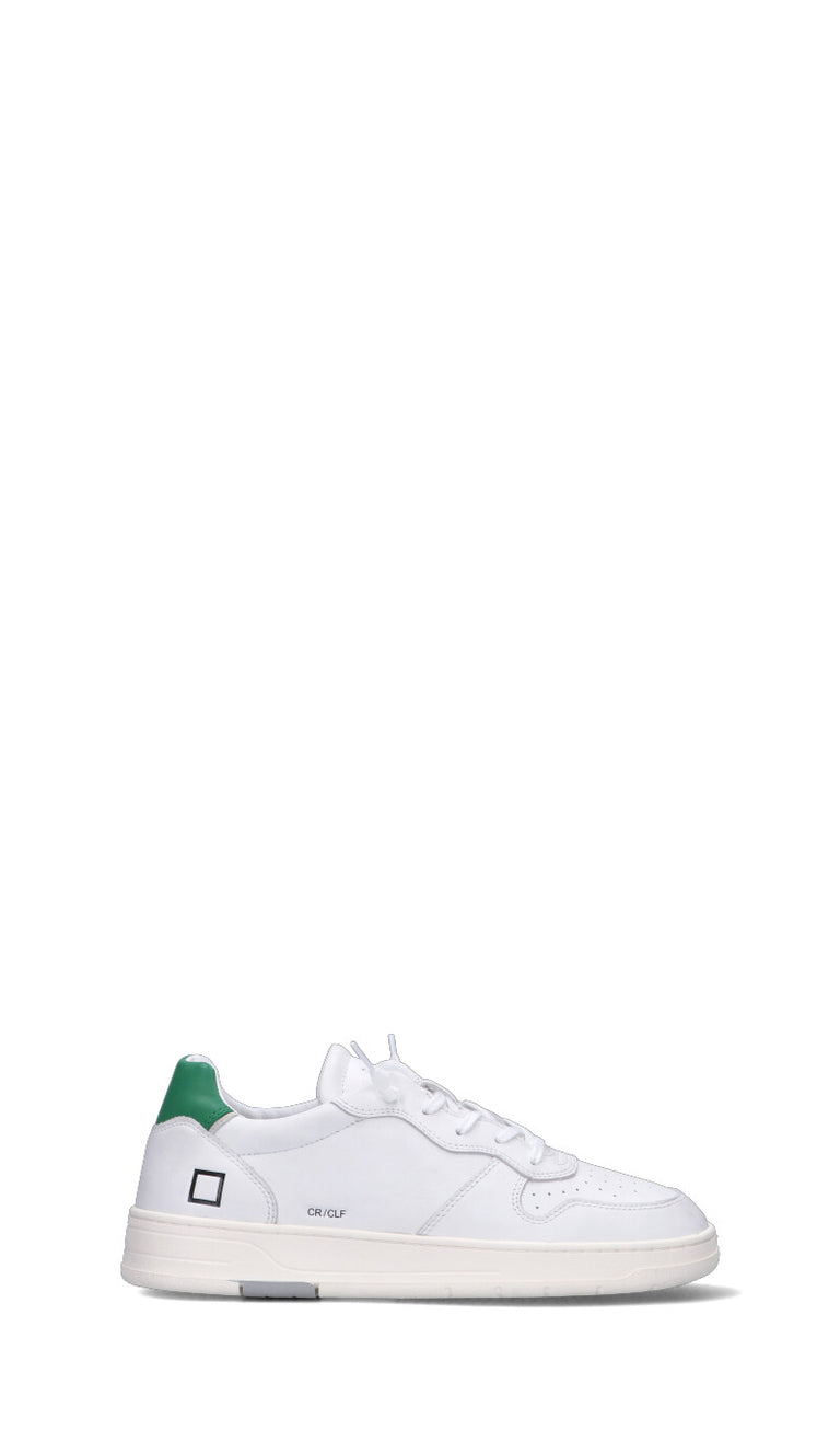 D.A.T.E. COURT CALF Sneaker umo bianca/verde in pelle