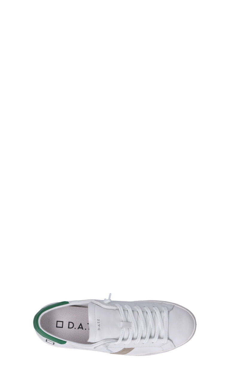 D.A.T.E. HILL LOW CALF Sneaker uomo bianca/verde in pelle