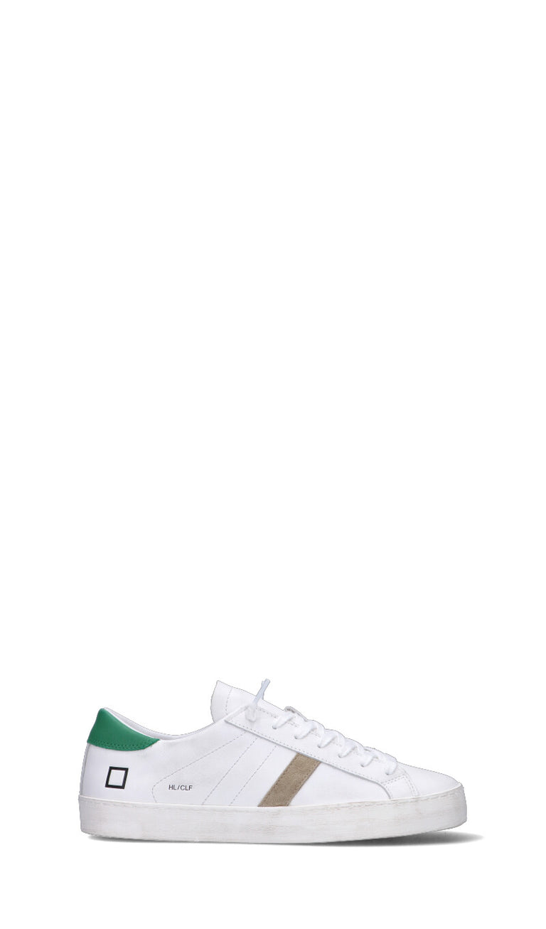 D.A.T.E. HILL LOW CALF Sneaker uomo bianca/verde in pelle