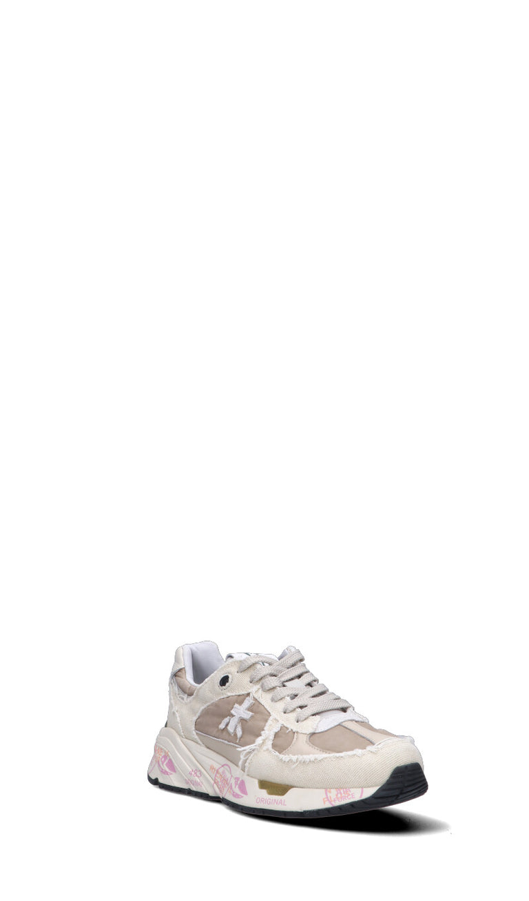 PREMIATA Sneaker donna beige/marrone/rosa/verde in pelle