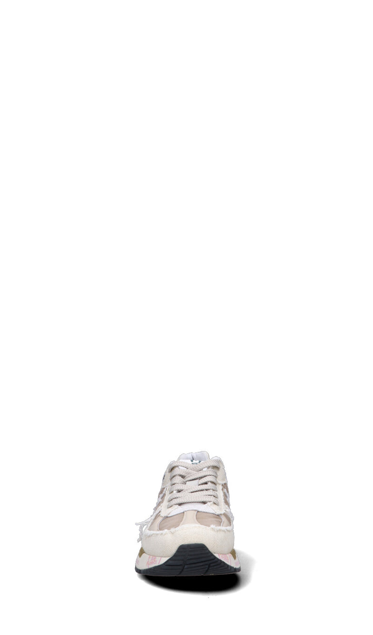 PREMIATA Sneaker donna beige/marrone/rosa/verde in pelle