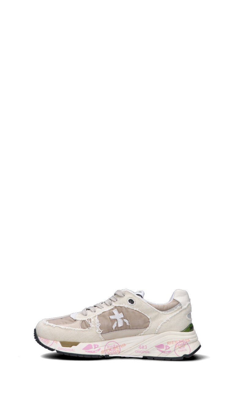 PREMIATA Sneaker donna beige/marrone/rosa/verde in pelle