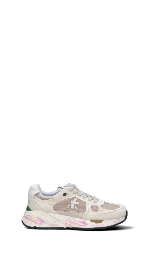 PREMIATA Sneaker donna beige/marrone/rosa/verde in pelle