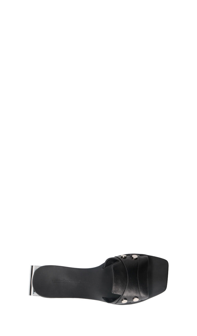 MANUFACTURE D'ESSAI Ciabatta donna nera in pelle