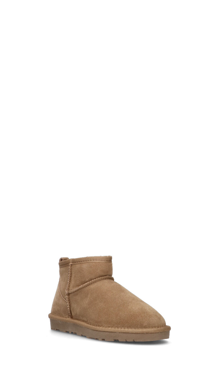 EMIDI' Stivaletto pelo donna toffee in suede