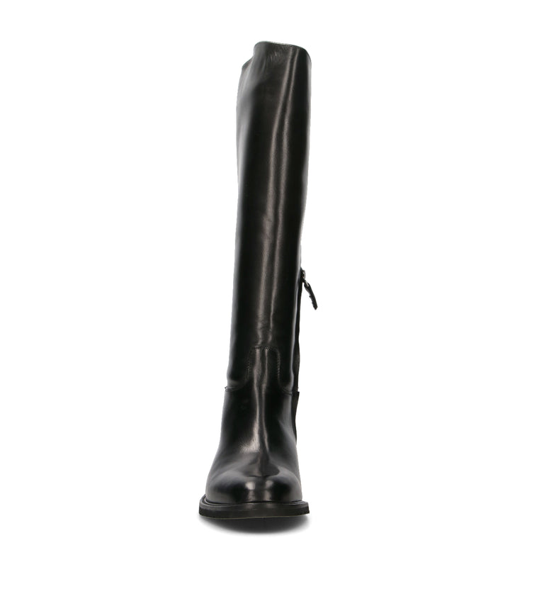 JULIE DEE Stivale donna nero in pelle