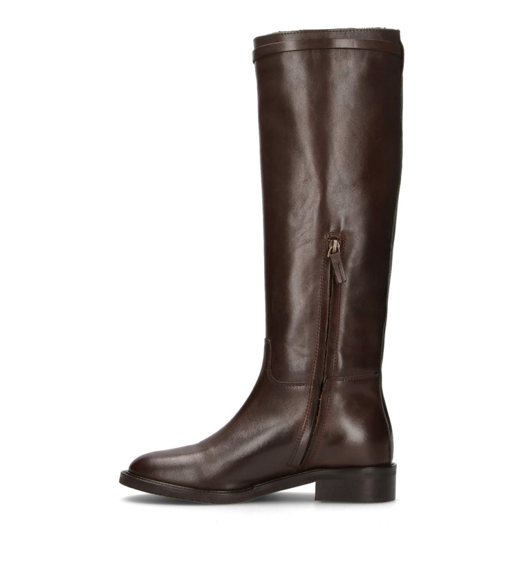JULIE DEE Stivale donna marrone in pelle