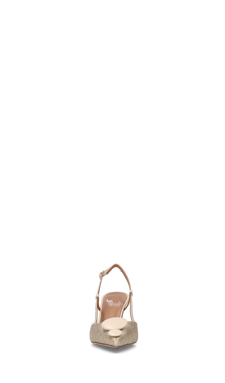 MARTINA T Slingback donna beige in pelle