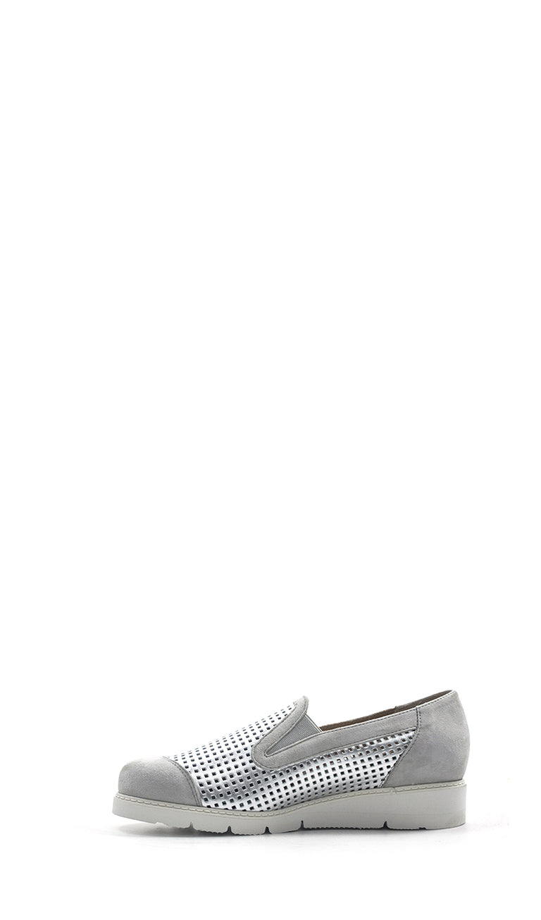 IMPRONTA TOMASI Mocassino donna grigio/argento in pelle