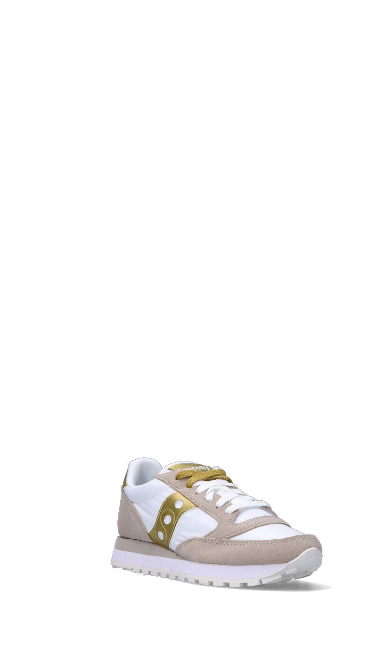 SAUCONY Sneaker donna bianca/oro/beige in suede