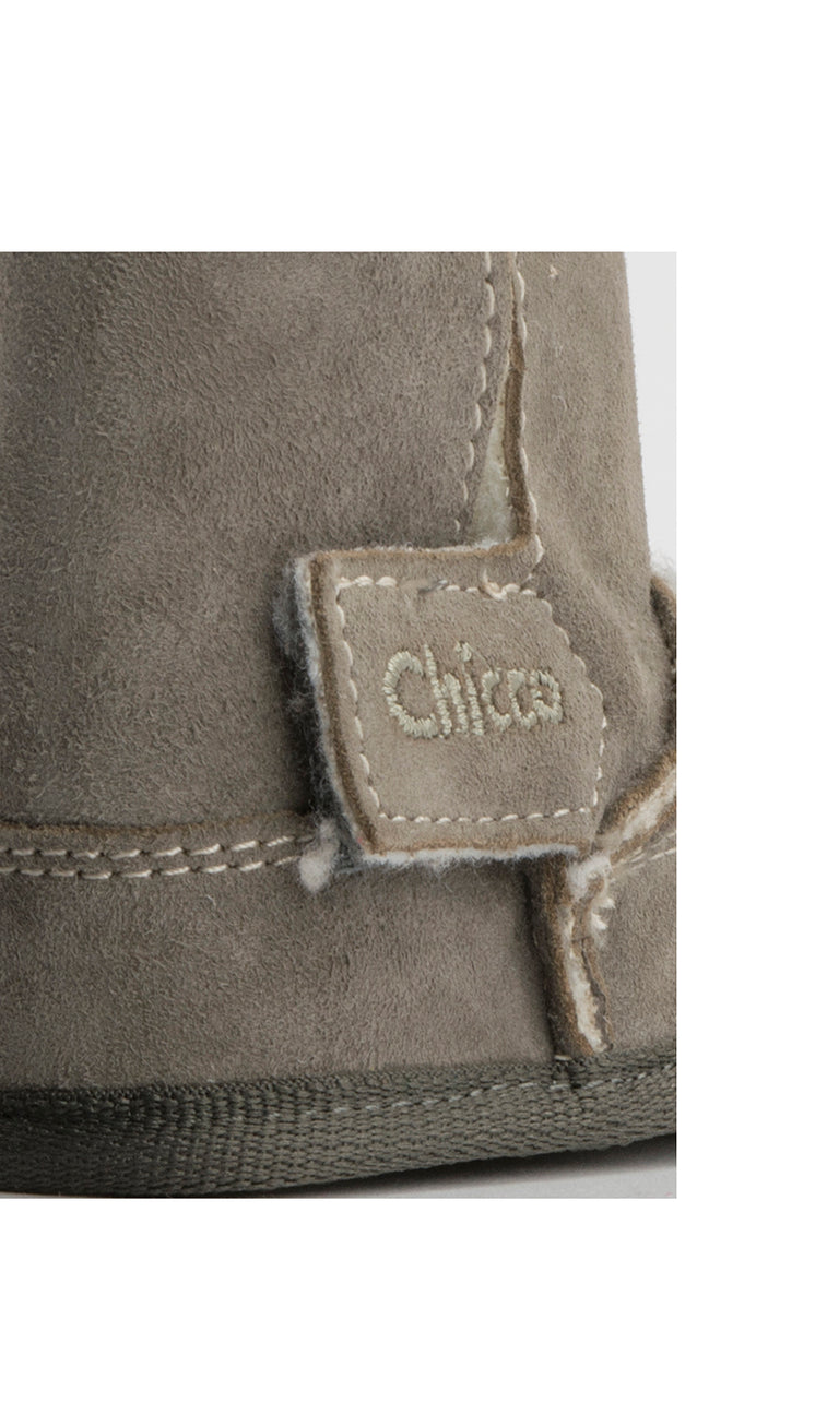 CHICCO Stivaletto bambino grigio in suede strappo