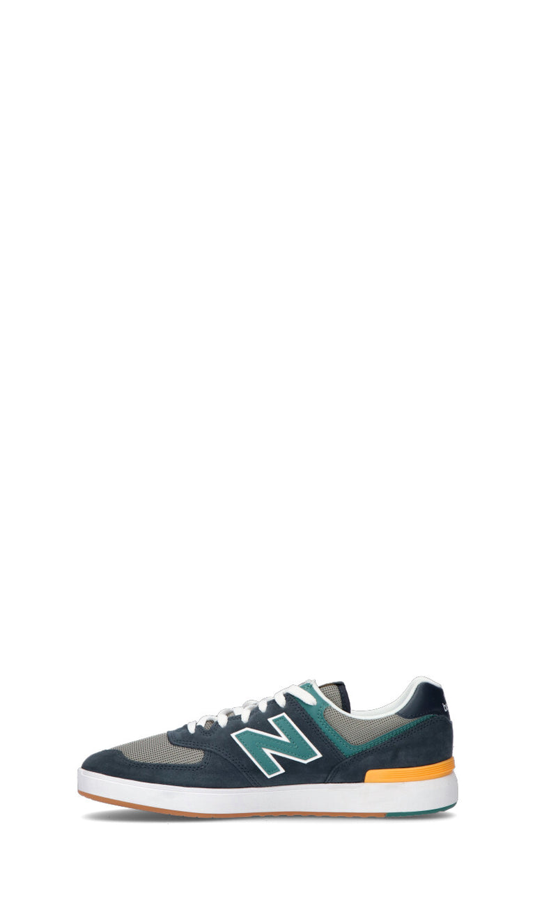 NEW BALANCE Sneaker uomo blu/verde in suede
