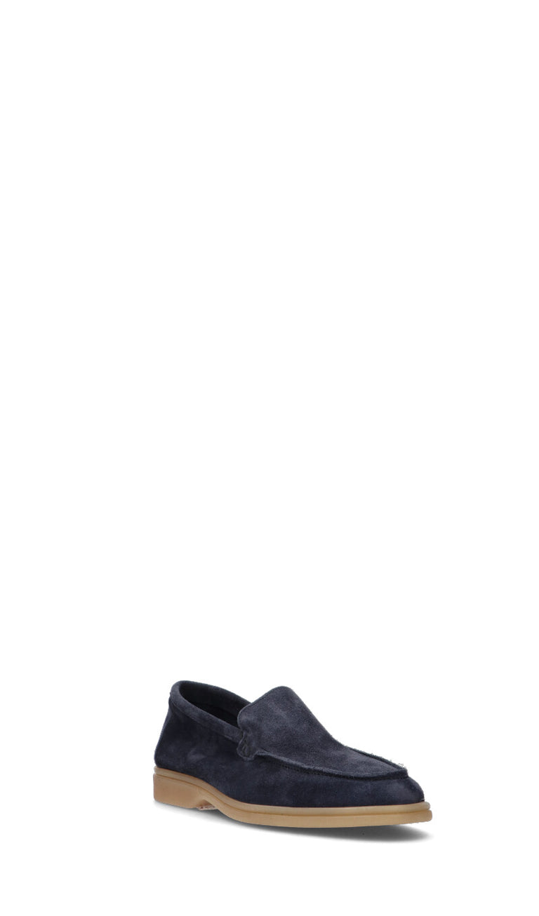 NEROFUMO Mocassino uomo blu in suede