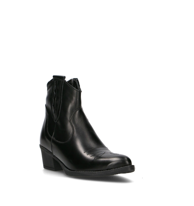 NEROFUMO Tronchetto donna nero in pelle