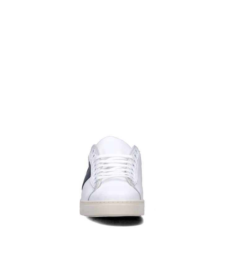 NEROFUMO Sneaker uomo bianca/blu in pelle