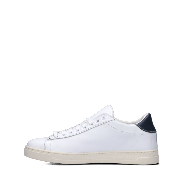 NEROFUMO Sneaker uomo bianca/blu in pelle