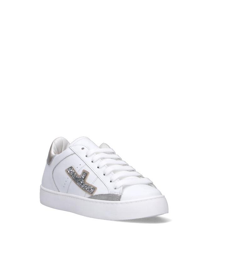 NEROFUMO Sneaker donna bianca in pelle