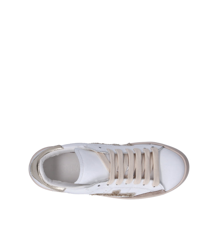 NEROFUMO Sneaker donna bianca in pelle
