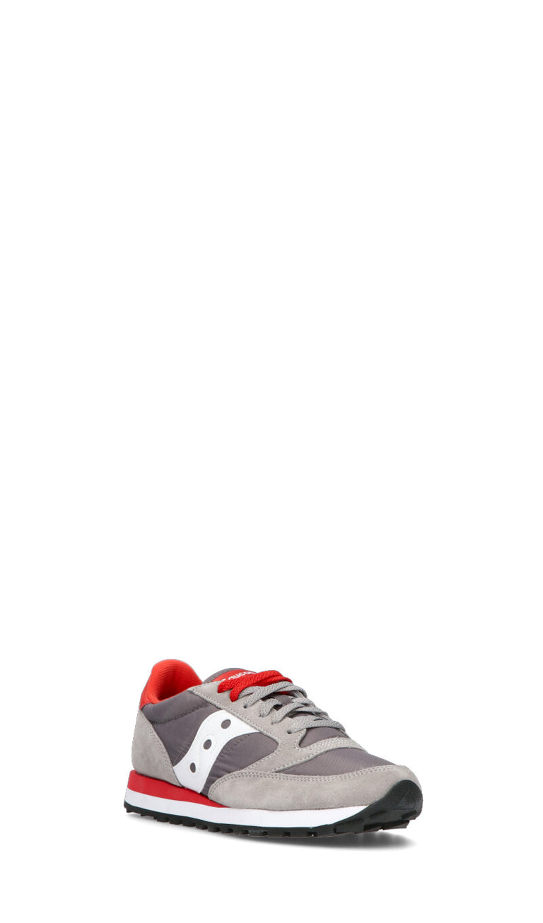 SAUCONY Sneaker uomo grigia/rossa in suede