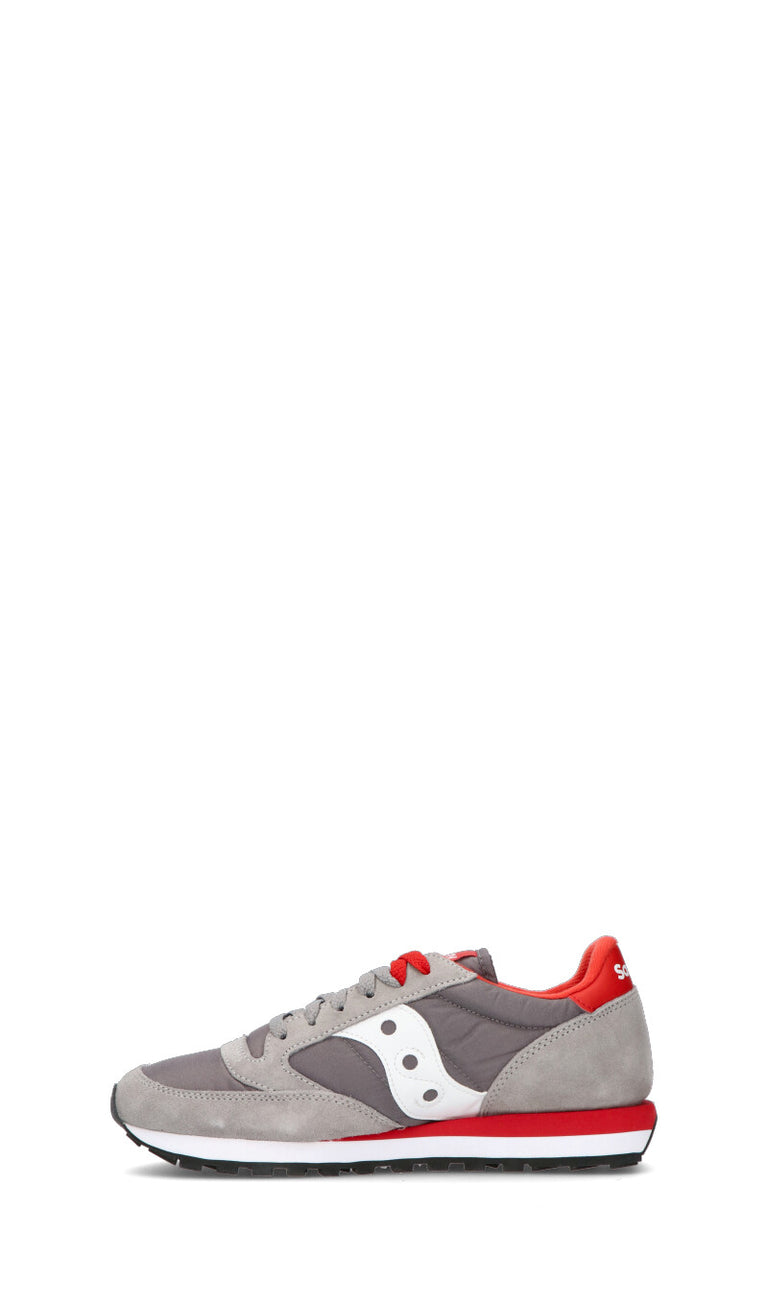 SAUCONY Sneaker uomo grigia/rossa in suede