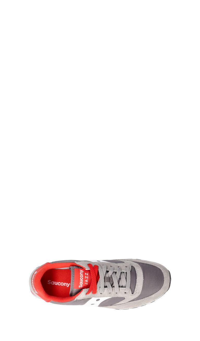 SAUCONY Sneaker uomo grigia/rossa in suede